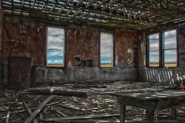 Abandoned School House Interior