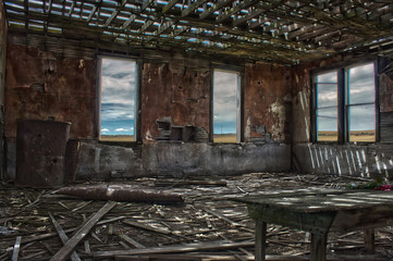 Fototapeta premium Abandoned School House Interior