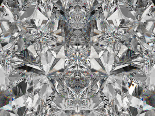 Gemstone structure extreme closeup and kaleidoscope