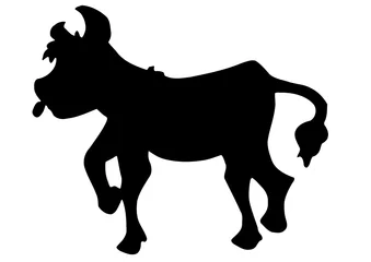 Fototapeten Stier of koe vector illustratie © emieldelange