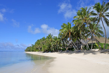 Landscape Titikaveka beach Rarotonga Cook Islands