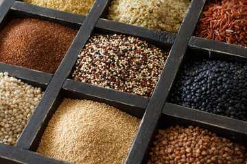 Gluten free grains in a box