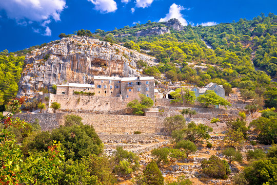 Pustinja Blaca hermitage on the rock
