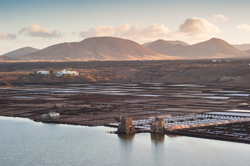 La saline di Janubio, vicino alla cittadina di Yaiza a Lanzarote