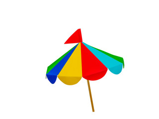 umbrella for drink, colorful handmade paper umbrellas on white background.