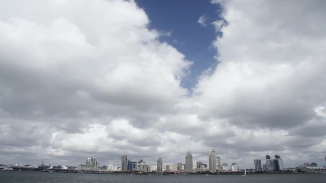 Time lapse of the San Diego waterfront. 