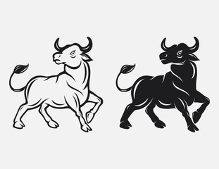 Bull icon design template