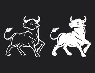 Bull icon design template