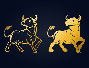 Bull icon design template