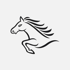 Fototapeta na wymiar Mascot horse on white background