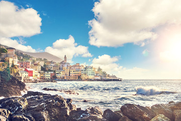Fototapeta premium Picturesque view of Bogliasco, Ligurian Riviera
