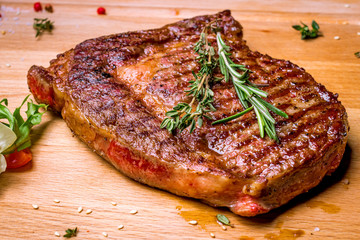 juicy Ribeye steak
