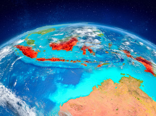 Fototapeta premium Indonesia on Earth