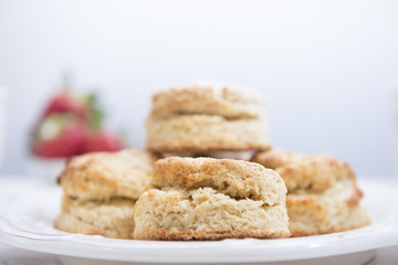 Close-up Scones on wooden table