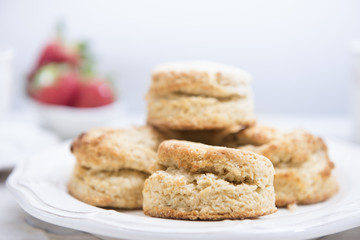 Close-up Scones on wooden table