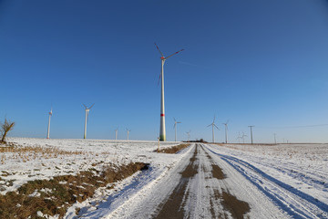 Fototapeta na wymiar Alternative Energy / Wind turbines in a field