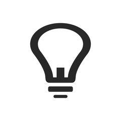 Lamp sign. Illumination technology symbol. Light Bulb button with flat web icon. Vector