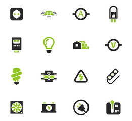 Electricity icon set