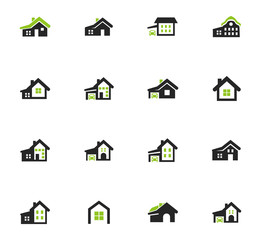 house type icon set