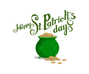 Happy St.Patrick's Day. Saint Patrick's day Lettering. Heavenly patron of Ireland - Saint Patrick.