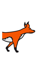 halb vorne vorderteil fuchs schön design cool comic cartoon clipart logo tier wald