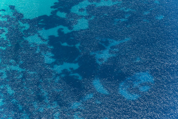 Naklejka na ściany i meble Aerial image of Mediterranean abstract water