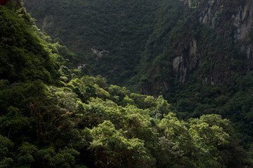 Machu picchu village Peru Jungle. Forest Mountains