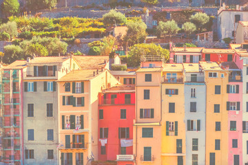 Obraz premium Colorful houses in Portovenere, Liguria, Italy
