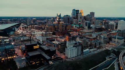 Flyover Downtown Minneapolis,MN