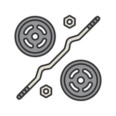 Barbell color icon