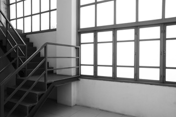 Obraz premium metal staircase in the room