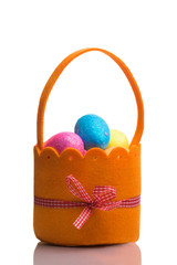 Easter basket with eggs