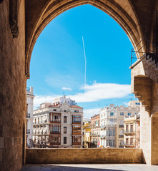 Valencia, Spain - view of the old city center form the 