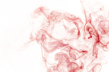 Fototapeta premium Red smoke on white background