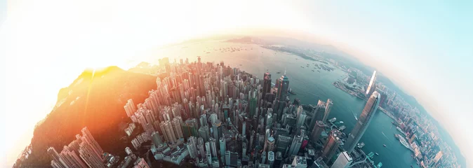 Fotobehang Panorama Hong Kong Stad © YiuCheung