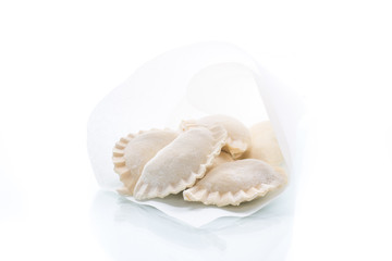 dumplings stuffed with raw