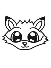 gesicht kopf süß niedlich klein kind fuchs schön design cool comic cartoon clipart logo tier wald