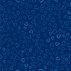 Vector seamless pattern with hand-drawn hearts.