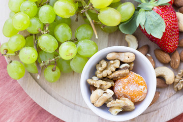 Snacks with wine