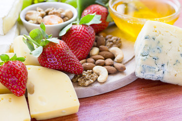 Snacks with wine