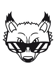 gesicht kopf sonnenbrille sitzend böse gefährlich niedlich klein kind fuchs schön design cool comic cartoon clipart logo tier wald