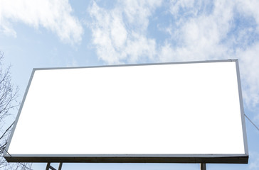 Billboard with white space for streets advertising
