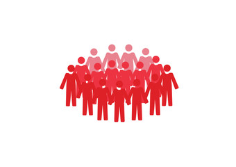 Obraz premium Vector image of a crowd of people