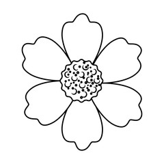 beautiful flower decorative icon