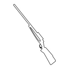 rifle of war silhouette icon