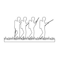 soldiers trops silhouette icon