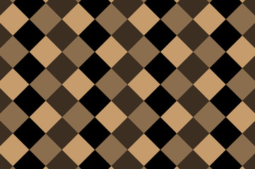 Square vector pattern, Rhombus background - brown