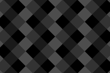 Square vector pattern, Rhombus background - black and grey