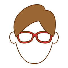 young man head avatar character