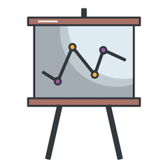 paperboard with statistics icon